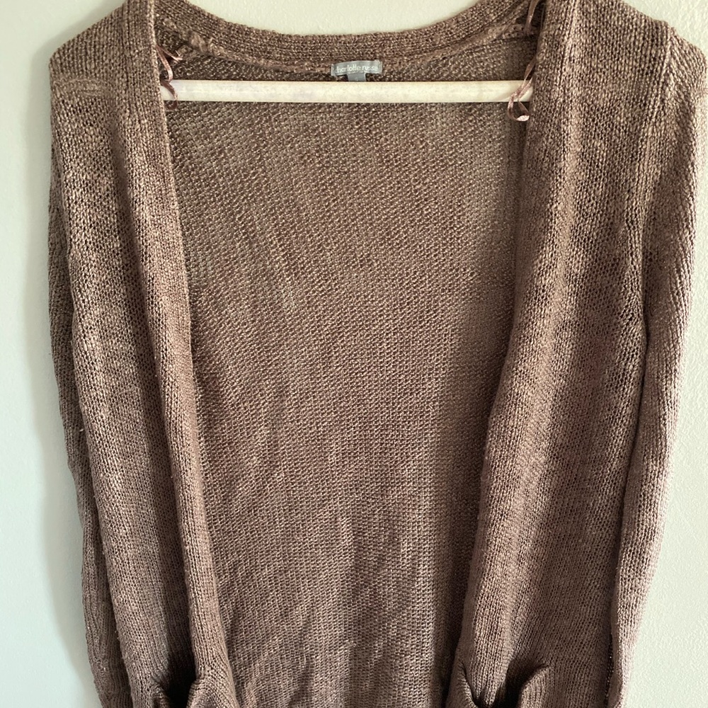 Semi-Sheer Purple Cardigan